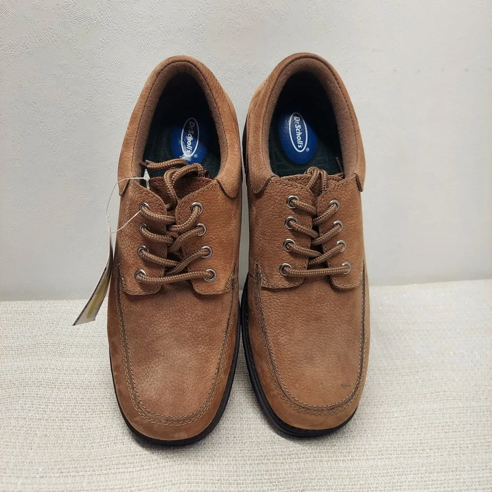 Dr. Scholls Mens Brown Leather Oxford Shoes 11EE Wide 548804 Advanced Cushion